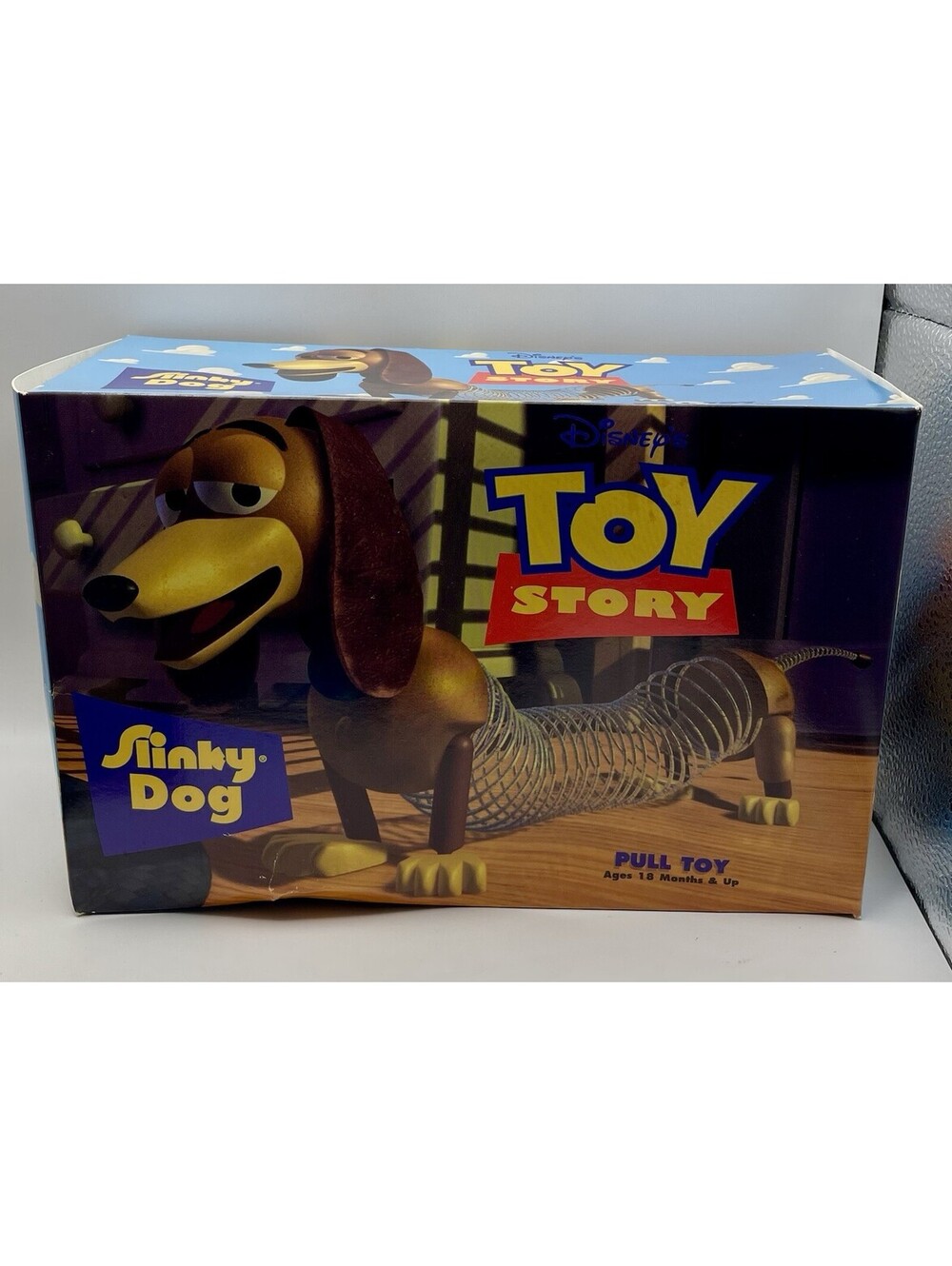 VTG Disney TOY STORY Slinky Dog Pull Toy 1995 Pixar ~ Open Box
